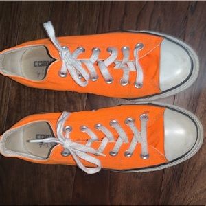 bright orange low converse